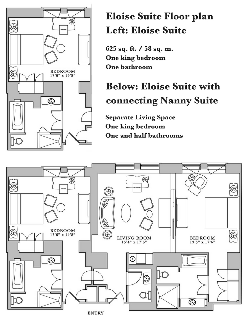 Eloise One Bedroom King Floorplan